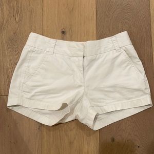 White chino shorts